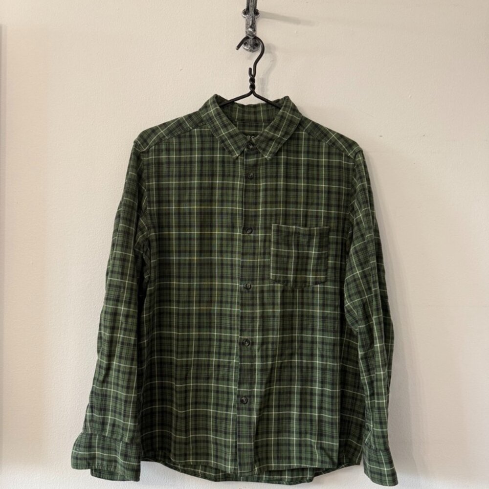 A.P.C. Green Long Sleeve Button Down Shirt